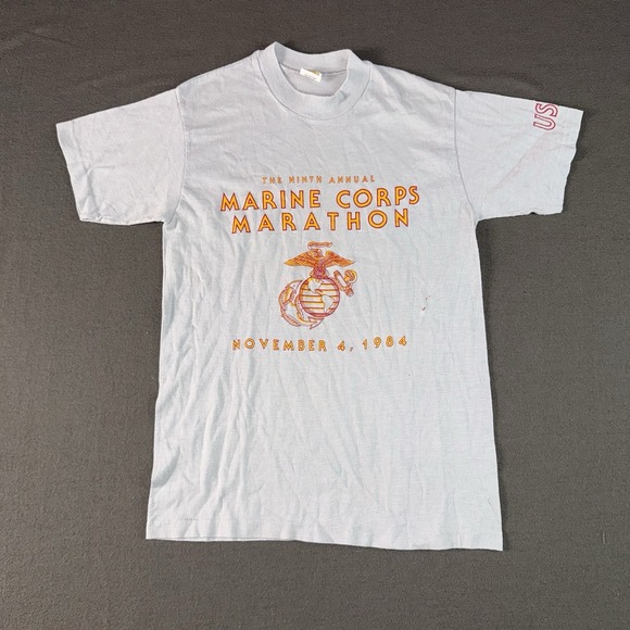 Velva Sheen Other - 80s Marine Corps 9th Annual Marathon Single Stitch T-Shirt Men M Velva Sheen